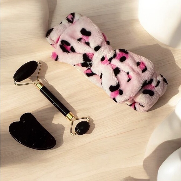 Other - New 3 piece beauty tools set. Black roller, spa headband and Guasha board